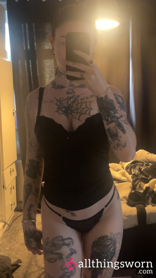 Black Lacy Thongs