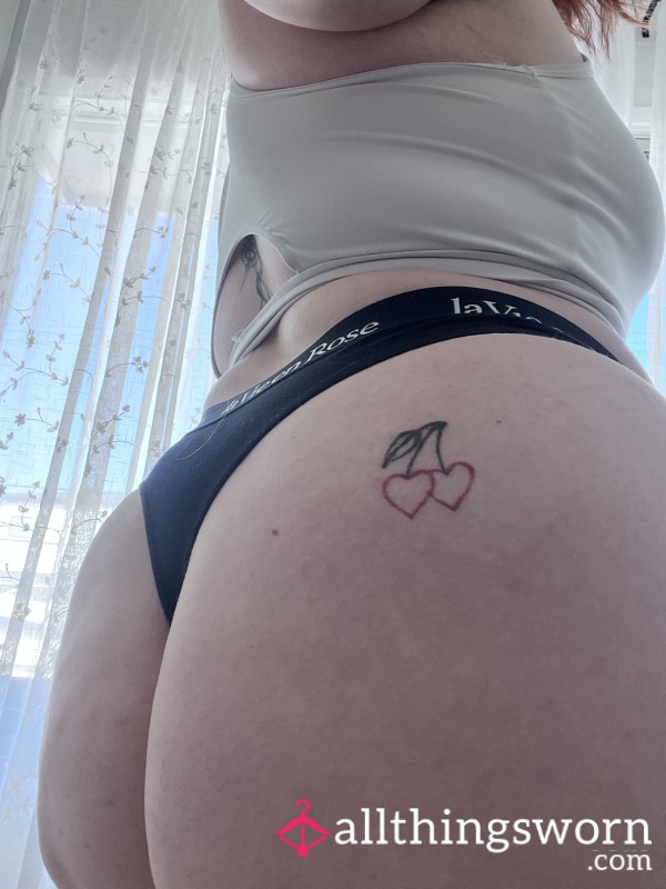 Black Le Vien Rose Thong