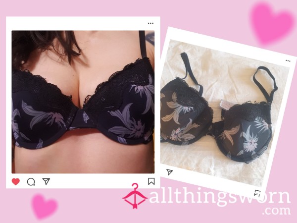 Black Leaf Bra  "Splash Of The Tropics🌴"