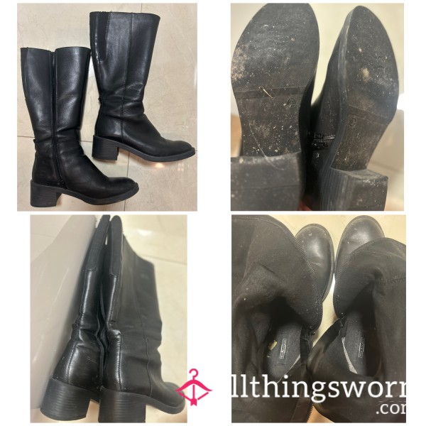 Black Leather Boots