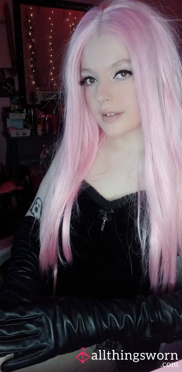 Black Leather Gloves Photo Set