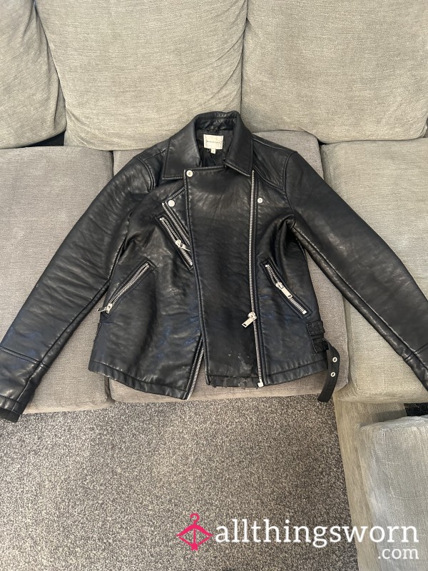 Black Leather Jacket – Worn Jacket