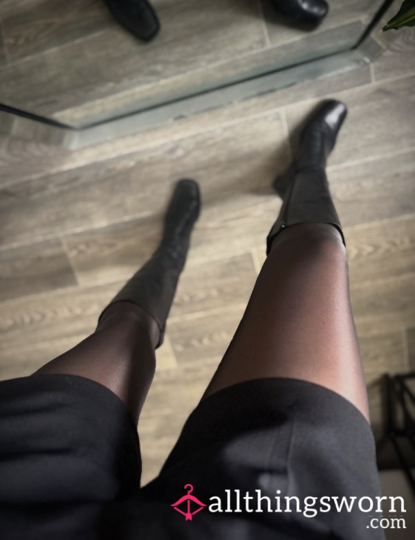 🖤 Black Leather Knee-High Boots 🖤