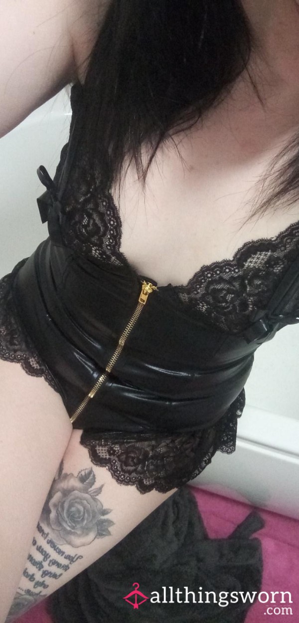 Black Leather Look All In One