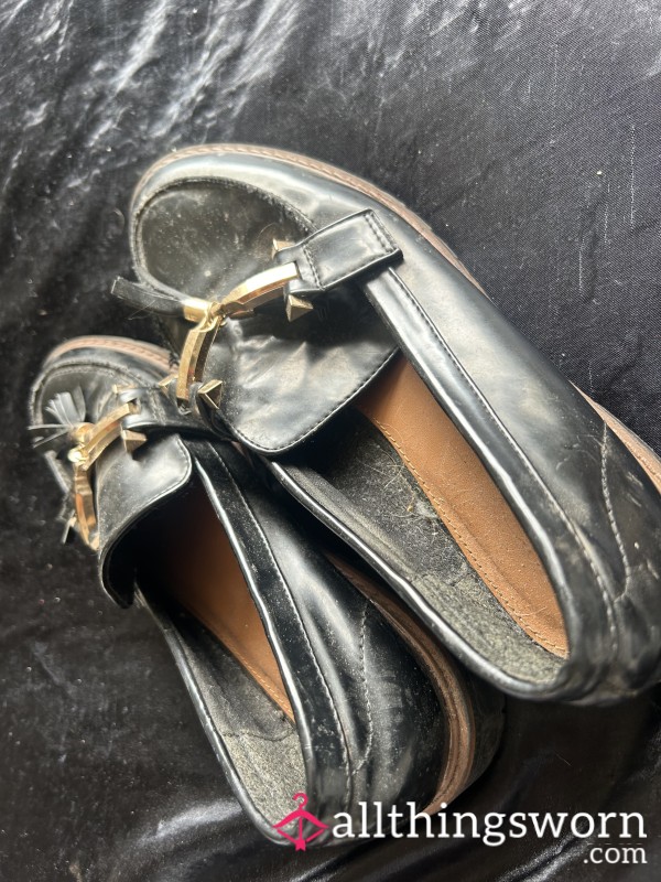 Black Leather Look Shoes