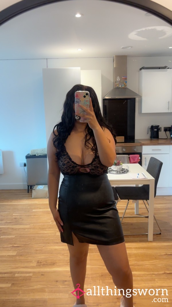 Black Leather Mini Skirt🖤
