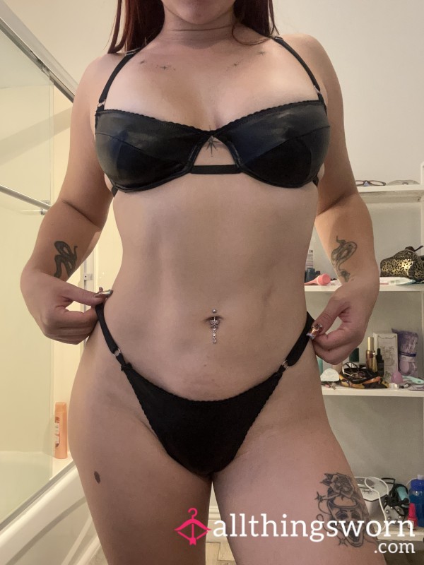 Black Lingerie And Skirt