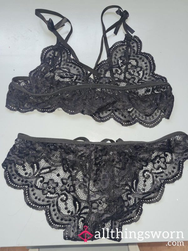 Black Lingerie Set Worn For A Night