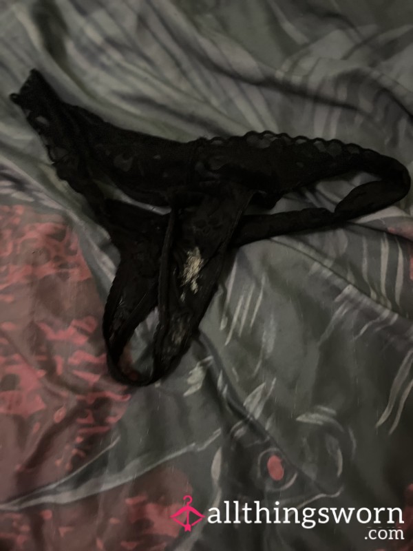 Black Lingerie Thong 🖤🦇