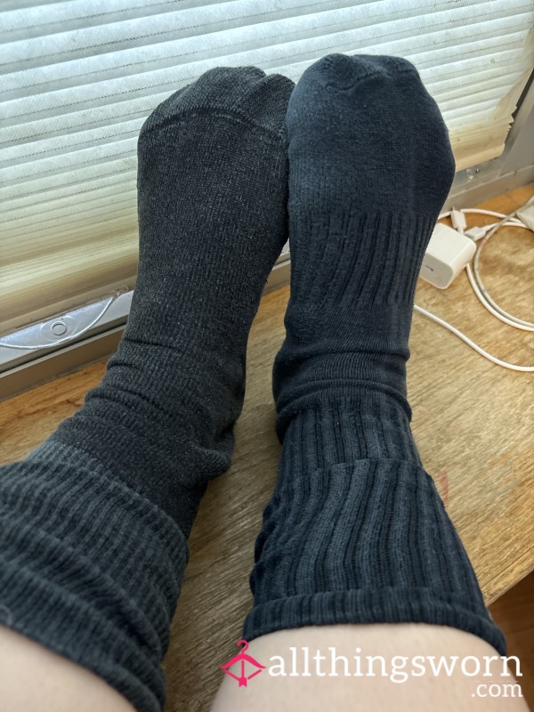 Black Long Work Socks