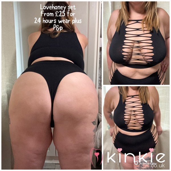 BLACK LOVEHONEY SET WORN STAINED FROM £25
