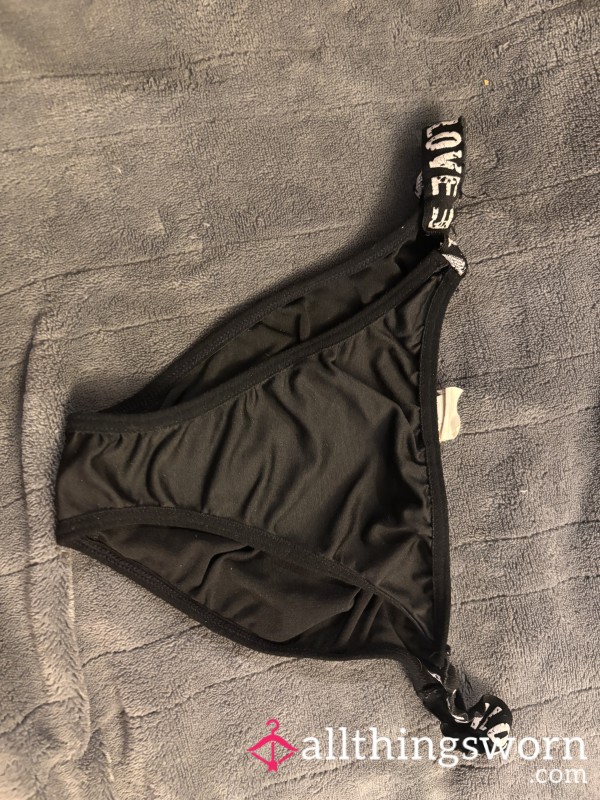 Black Medium Panties With Love On Sides