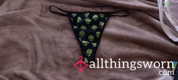 Black Mesh Alien 👽 Thong Size- L
