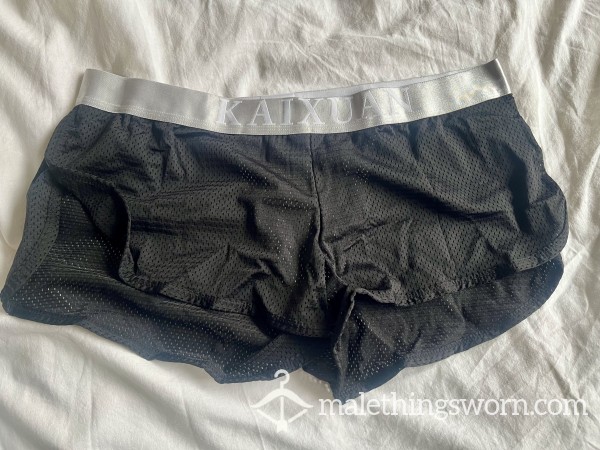 Black Mesh Boxer Jock Size L
