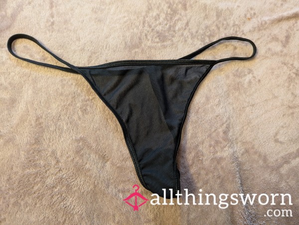 Black Mesh G-string - 24 Hours Wear Included In Price