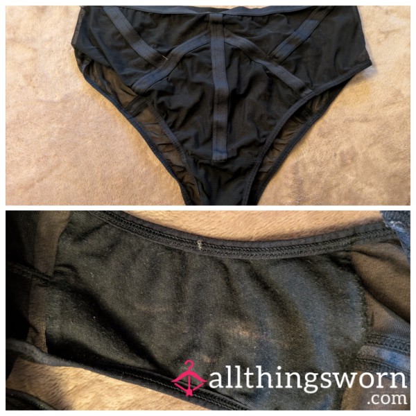 Black Mesh Panties - 24 Hours Wear Included