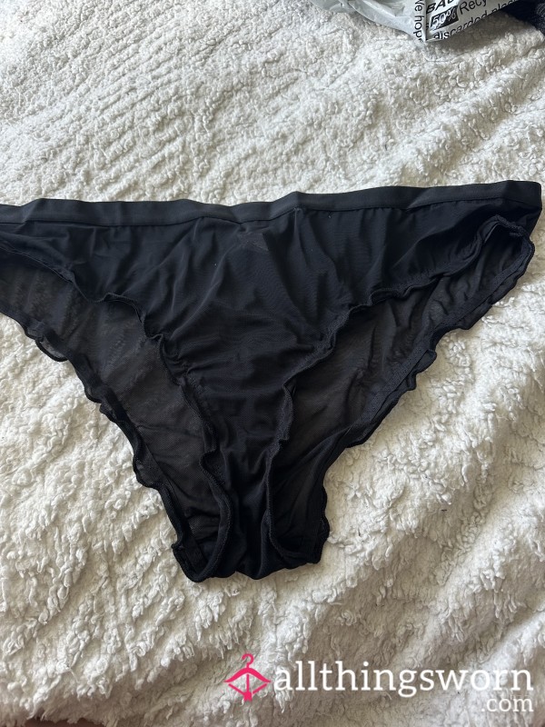 Black Mesh Panties