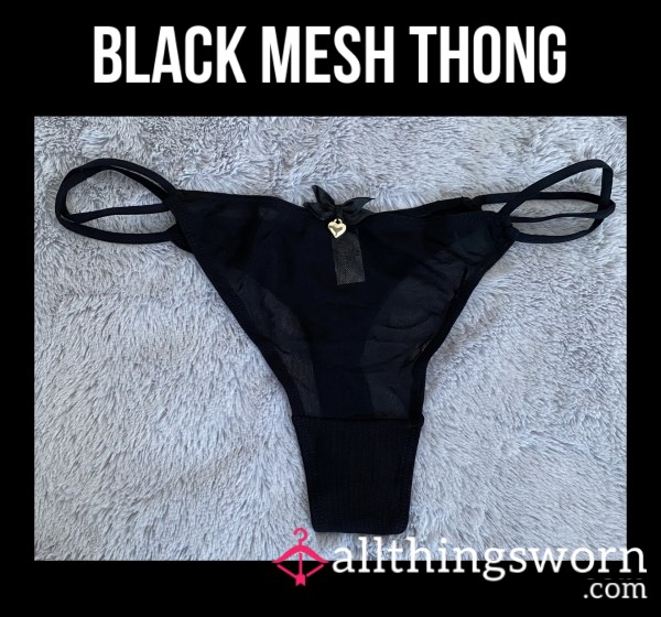 Black Mesh Thong🖤