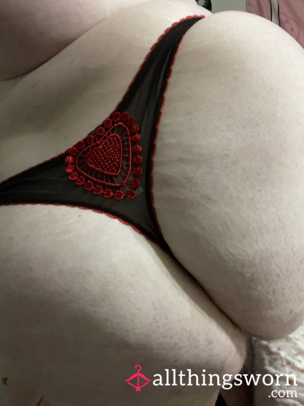 Black Mesh Thong