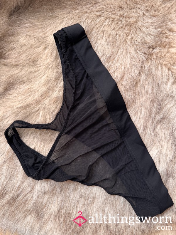 Black Mesh Thong - Ready To Be Worn