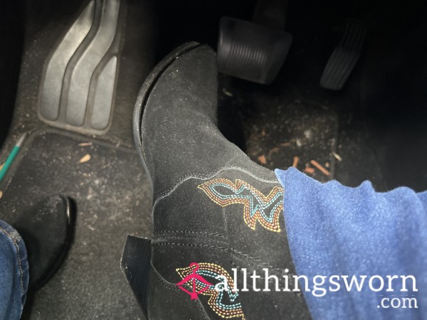 Black Muddy Western Wear Boots