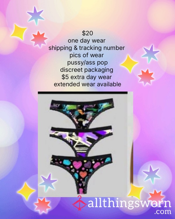 Black Multi Color Thongs