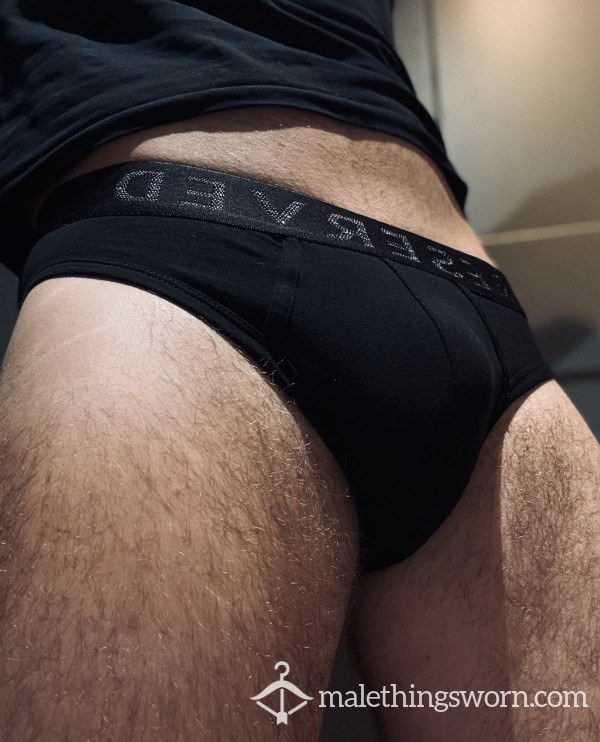 Black Musky Briefs After Gym Workout