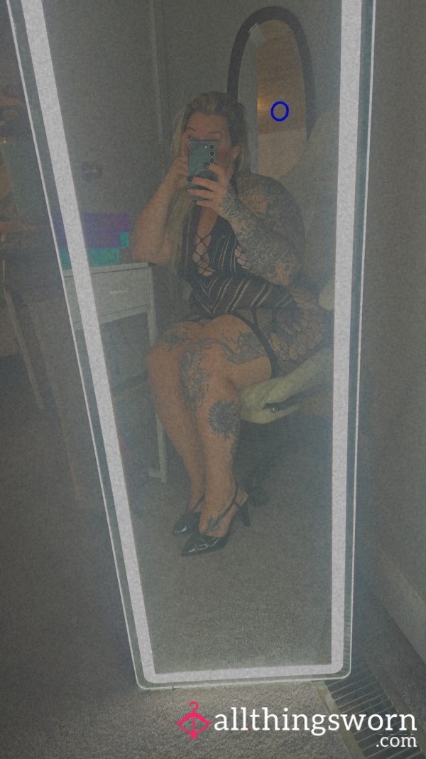 Black Netted Lingerie Suit