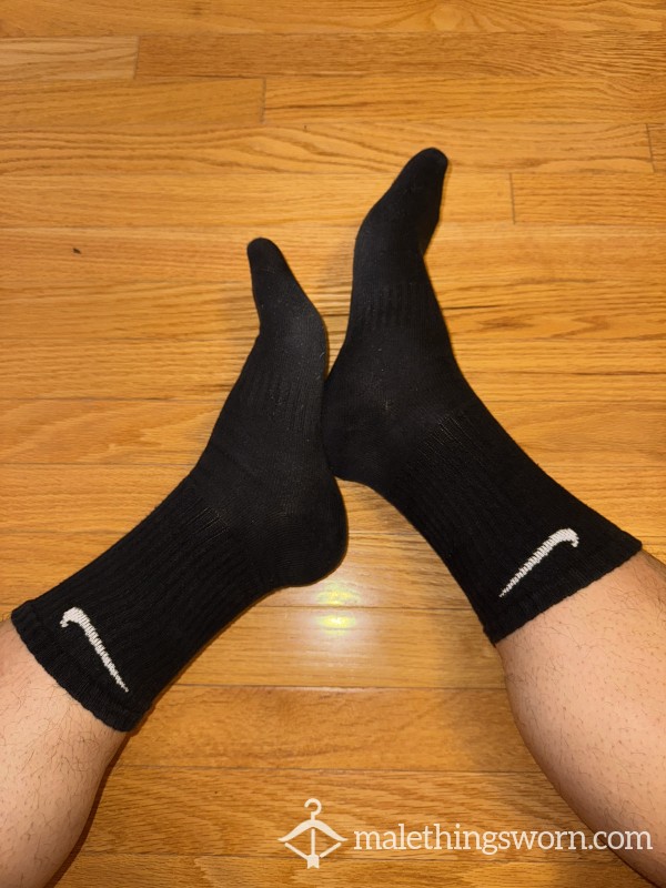 Black Nike Socks After Gym