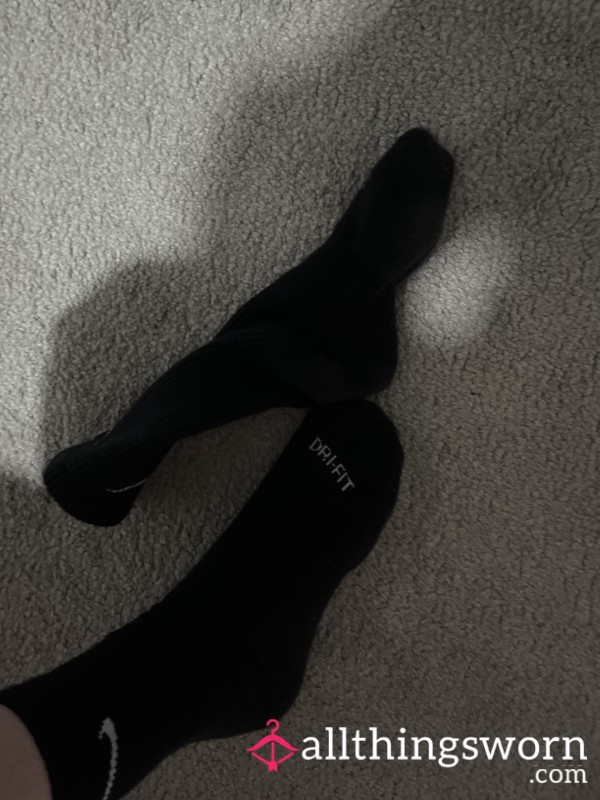 Black Nike Socks Worn All Day