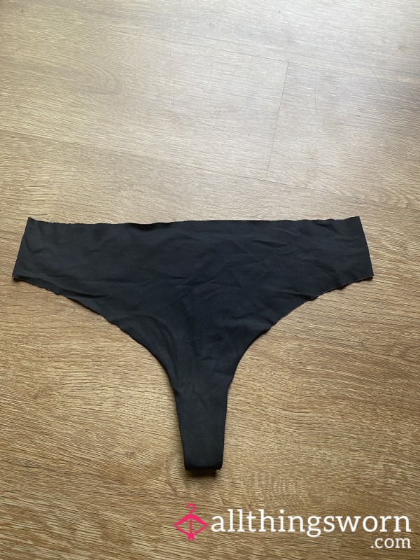 Black No Show Thong