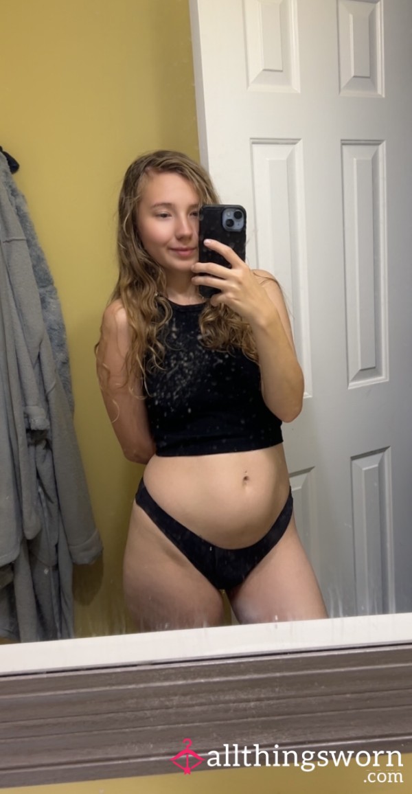 Black Nylon Bikini Panties😋