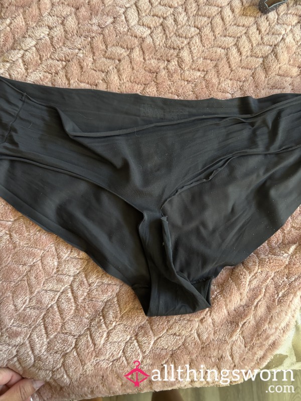 Black Nylon Coming Apart Panties
