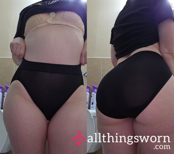 Black Nylon Granny Panties