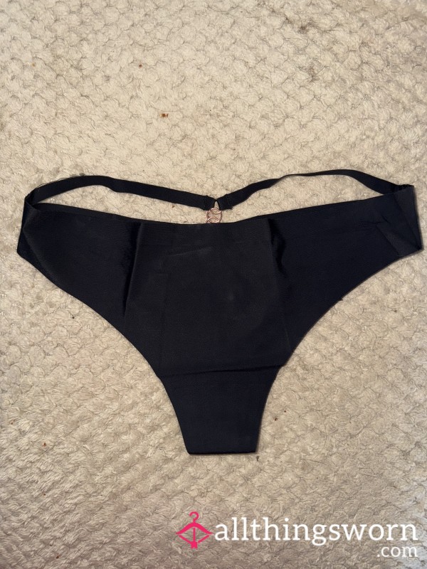 Black Nylon Lycra Thong