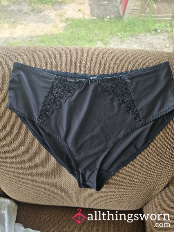 Black Nylon Panties