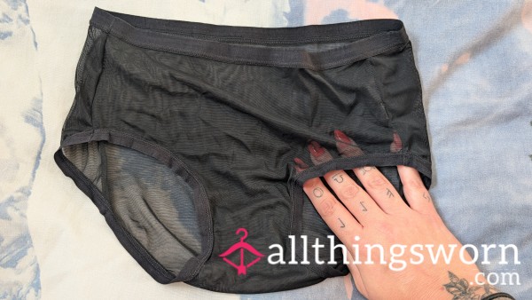 Black Nylon Panties