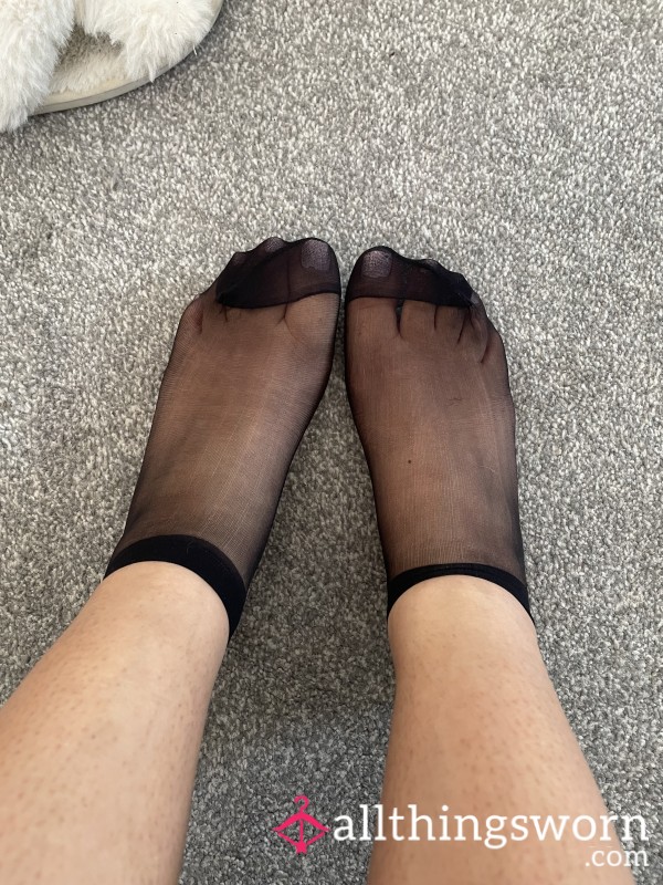 Black Nylon Pop Socks