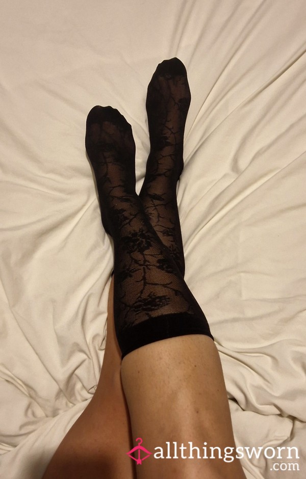 Black Nylon Pop Socks
