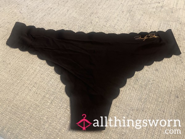 Black Nylon Spandex Thong