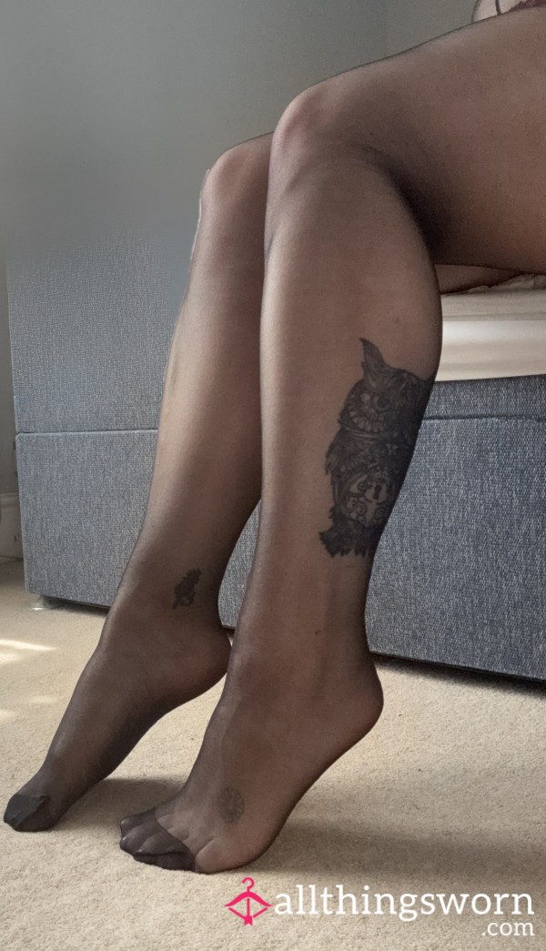 Black Nylon Tights, Worn For Content