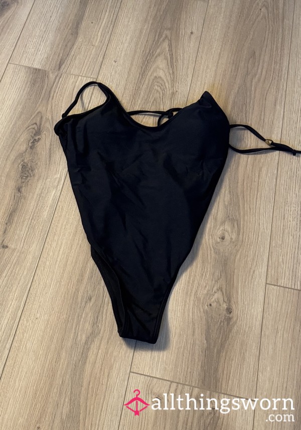 Black One Piece Swimsuit With Padding