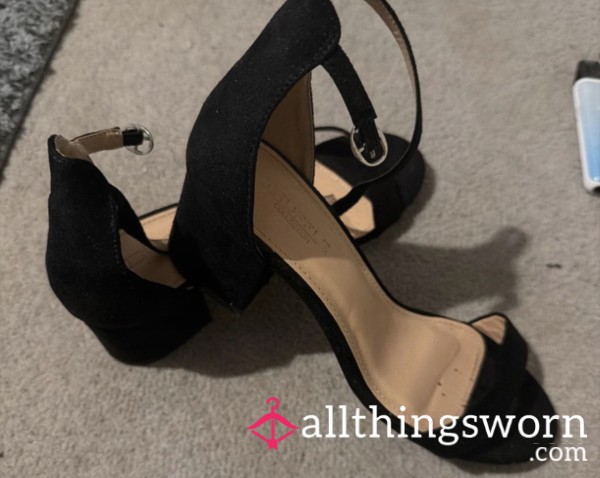 Black Open Toed Heels Dirty