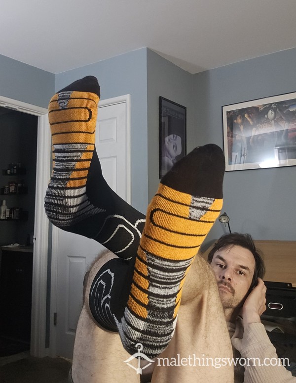 Black & Orange Performance Socks