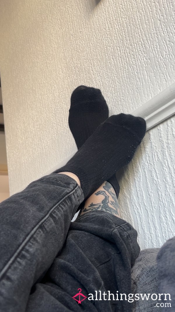 Black Over Ankle Socks