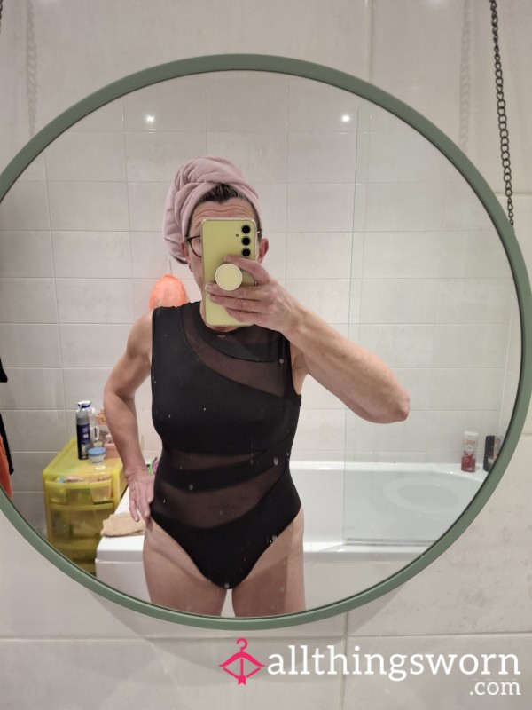 Black, Panelled,bodysuit