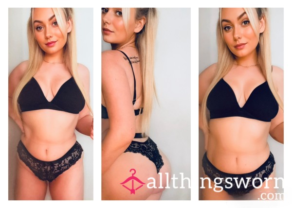 Black Panties & Bra Set