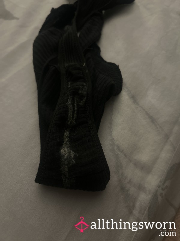 Black Panties Sticky And Creamy