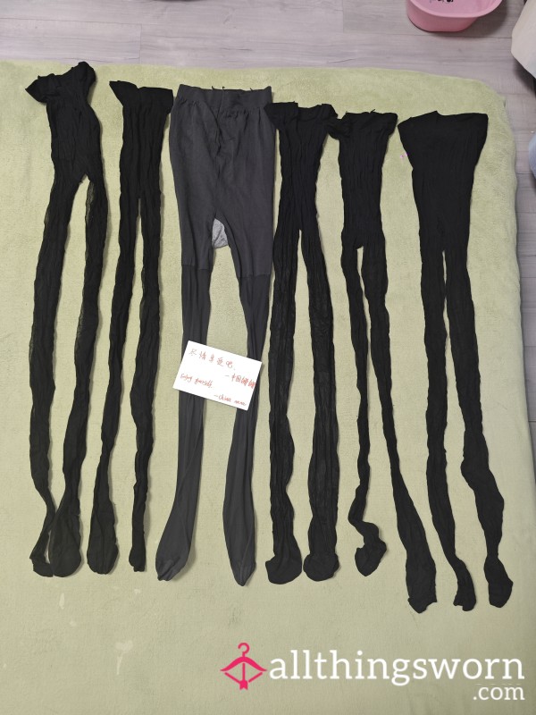 Black Pantyhose, $30 Per Pair, With Proof Of Wearing Included, Worn Continuously For Three Days