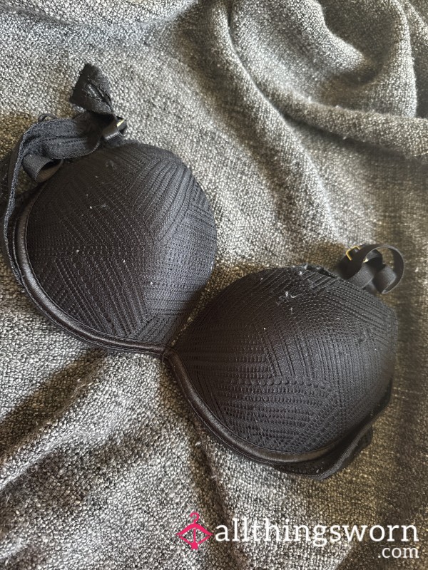 Black Patterned Bra